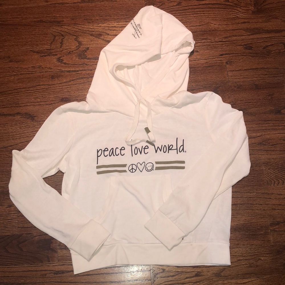 Peace love world hoodie